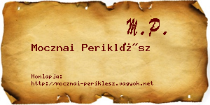 Mocznai Periklész névjegykártya